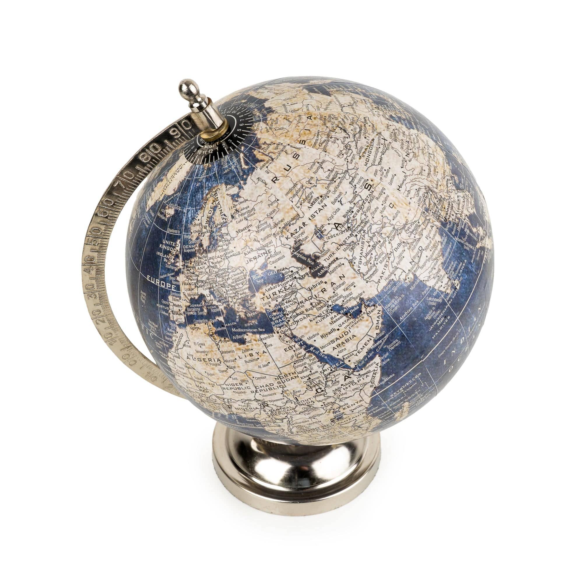 Candlelight 8" Globe - Blue and Silver - Image 4