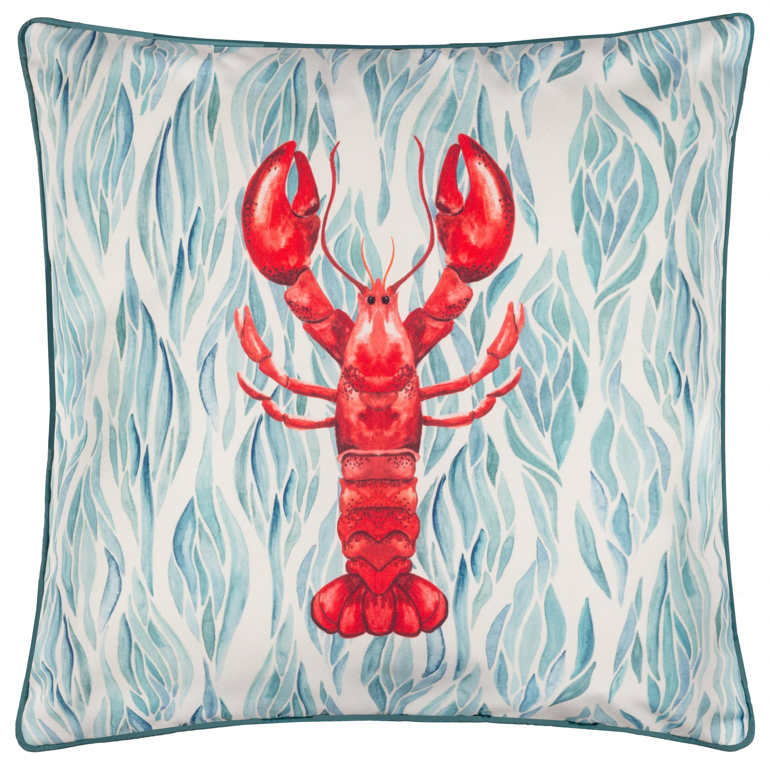 Abersoch Lobster Outdoor Cushion Marine Polyester Filled (45x45cm)
