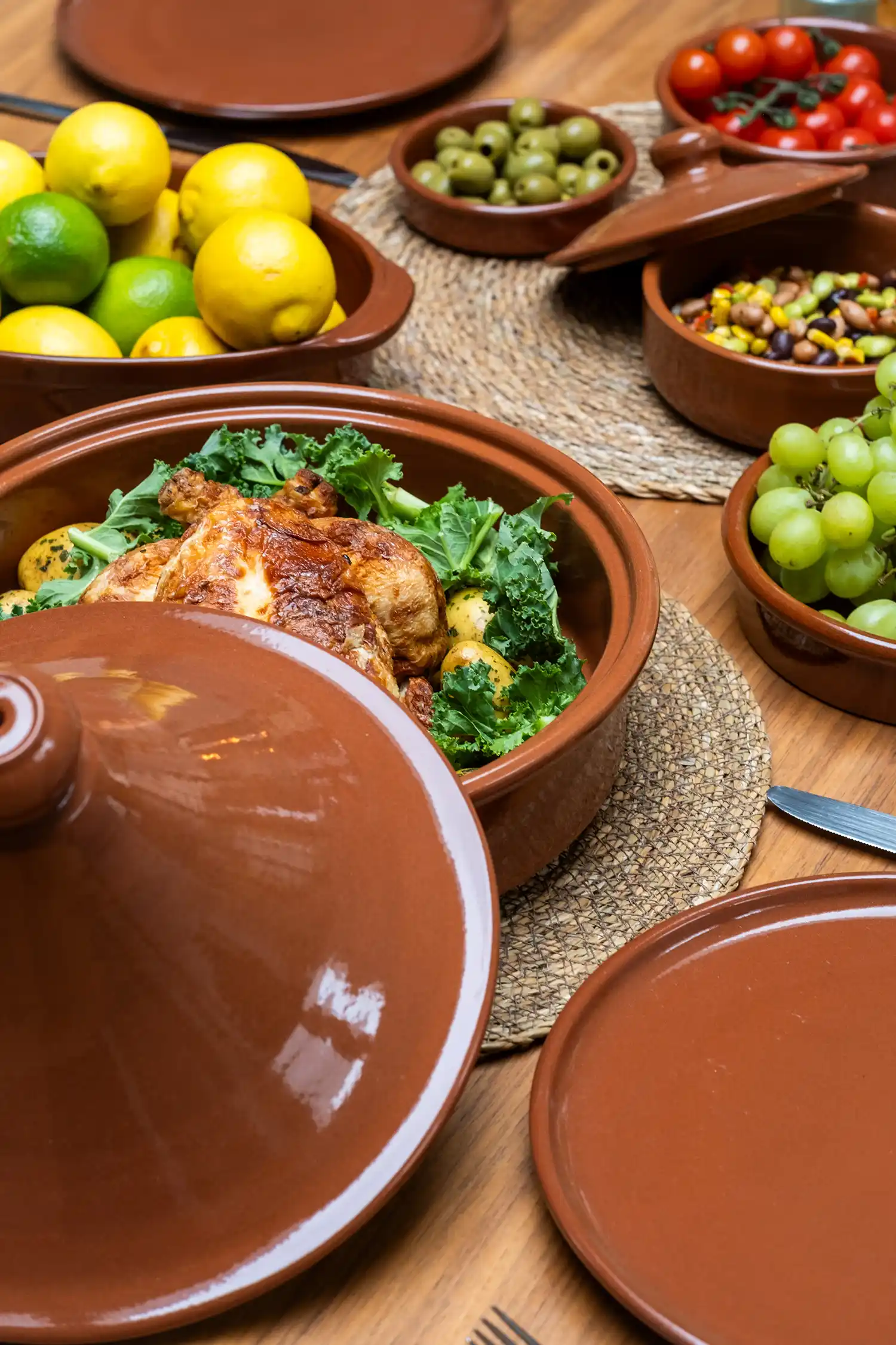ABS Pottery Tagine - Natural Brown (20cm) - Image 5