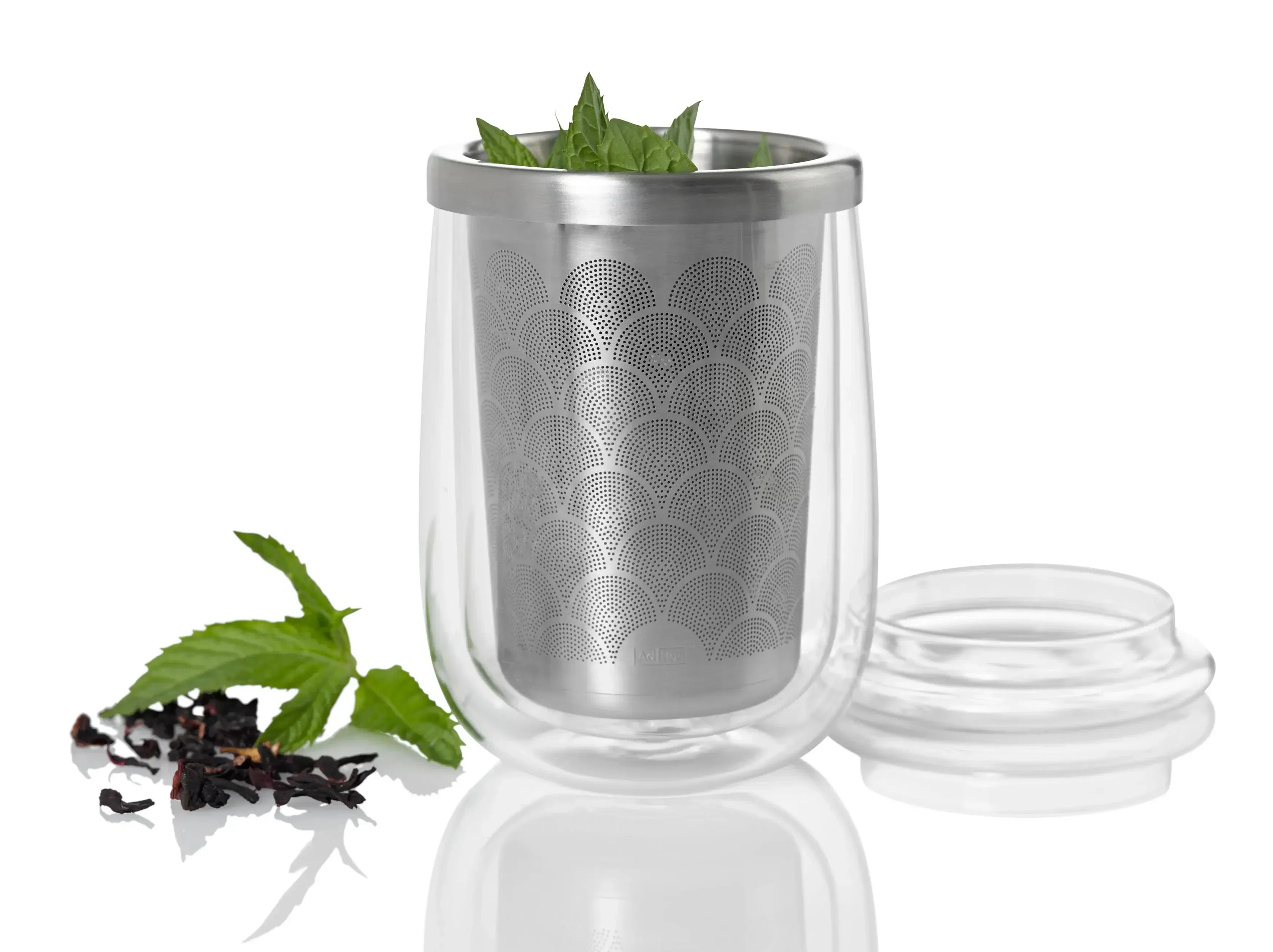 Adhoc Tea Glass with Tea Infuser Fusion Glass - Image 3