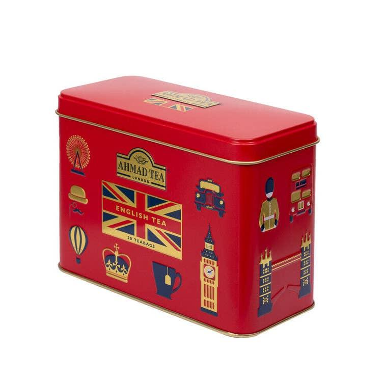 Ahmad Tea Red English Tea Icons Caddy, English Breakfast (20 bags) - Image 2