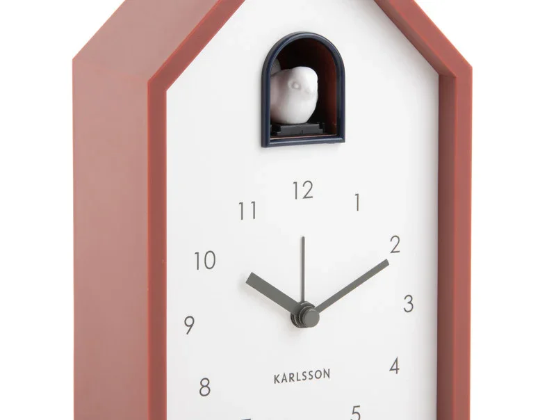Karlsson Alarm Clock Modern Cuckoo - Red Ochre - Image 4