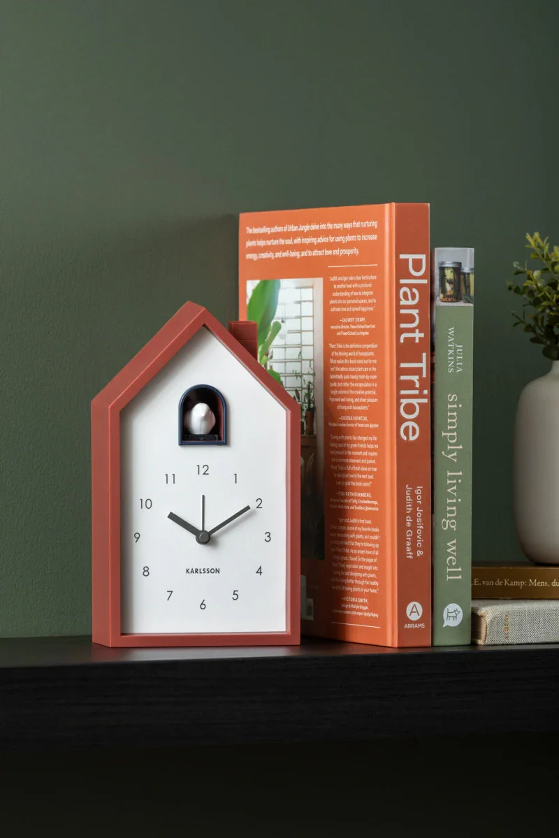 Karlsson Alarm Clock Modern Cuckoo - Red Ochre - Image 5
