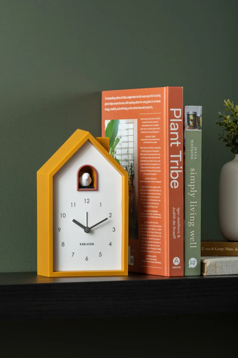Karlsson Alarm Clock Modern Cuckoo - Yellow Ochre - Image 5