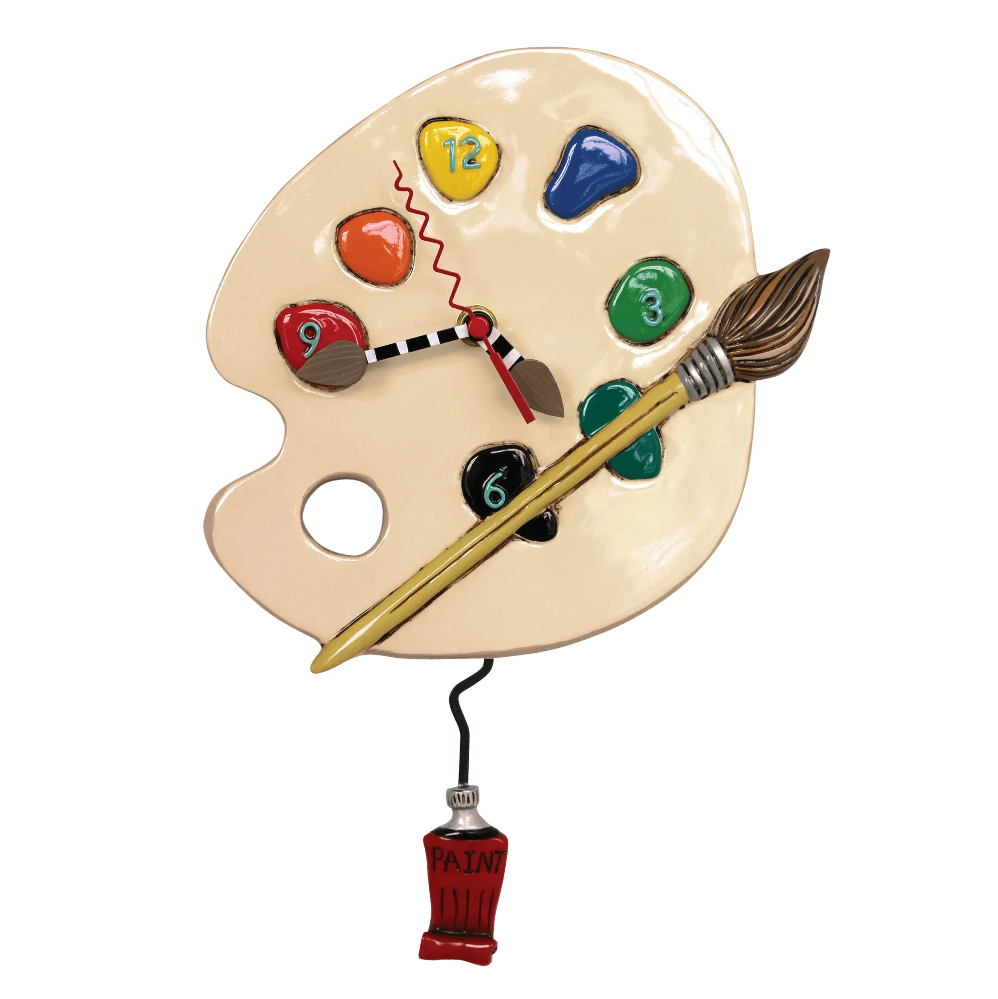 Allen Designs Art Time Painting Palette Wall Clock