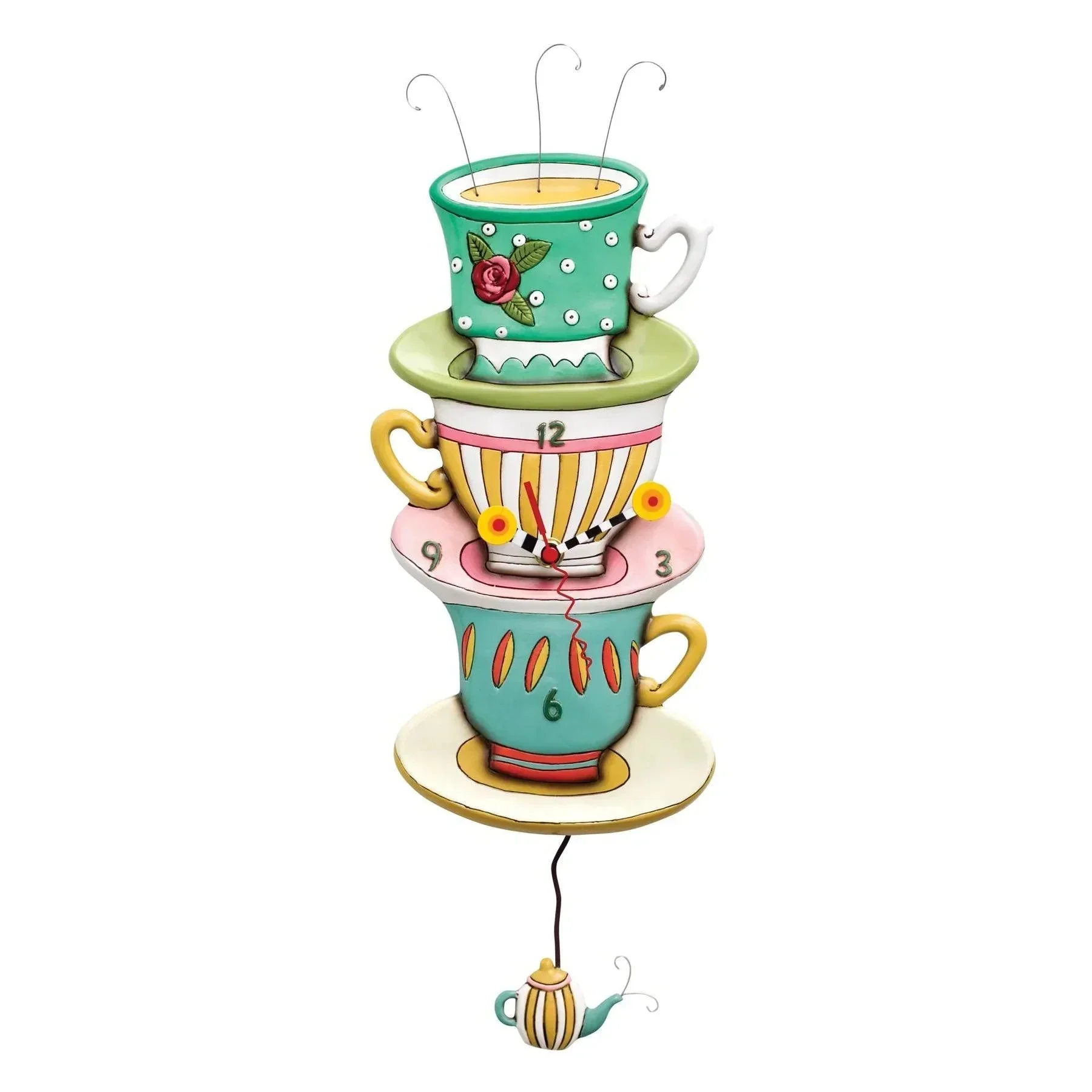 Allen Designs Spot Of Tea (Teacups) Wall Clock