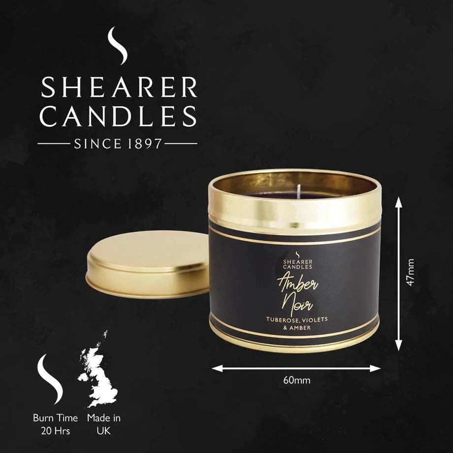 Shearer Candles Amber Noir Small Tin Candle - Image 4