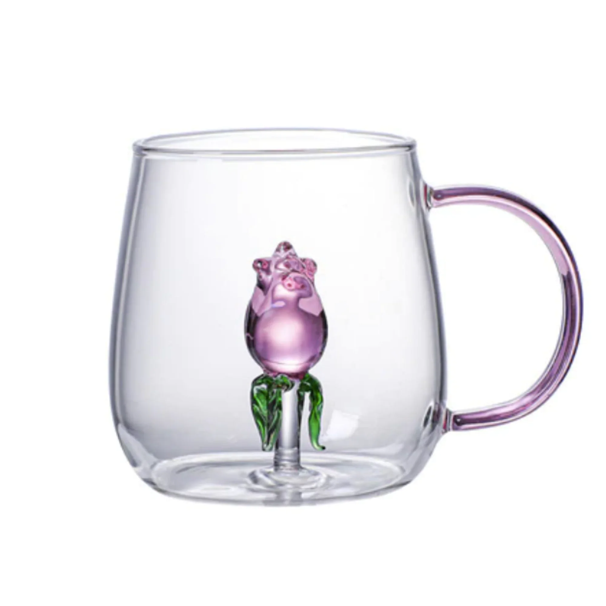Animal Shape Glass Cup - Cute 3D Handle Mug (Squirrels) - Image 7