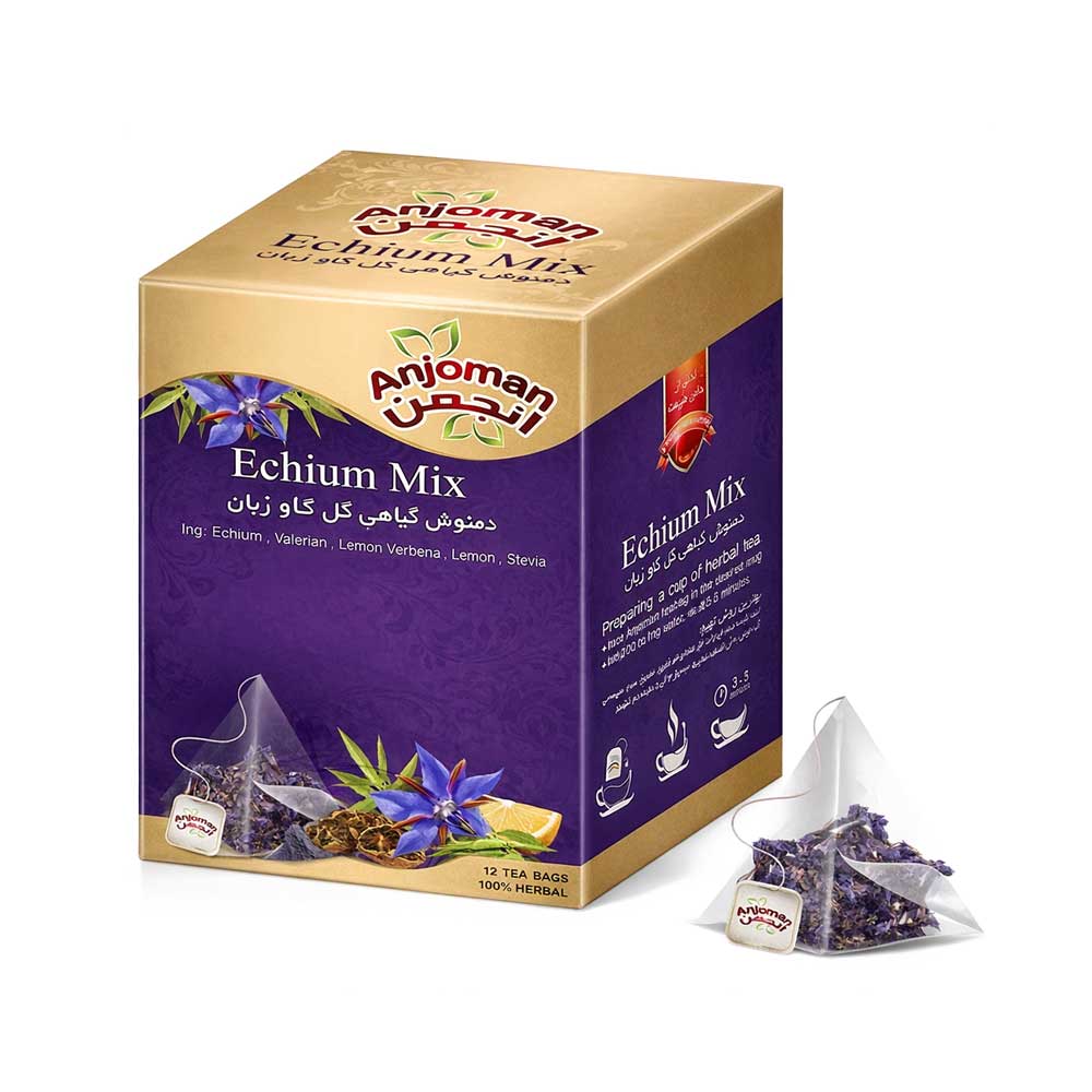 Anjoman Herbal Borage Mix Tea Bags (12 Bags)