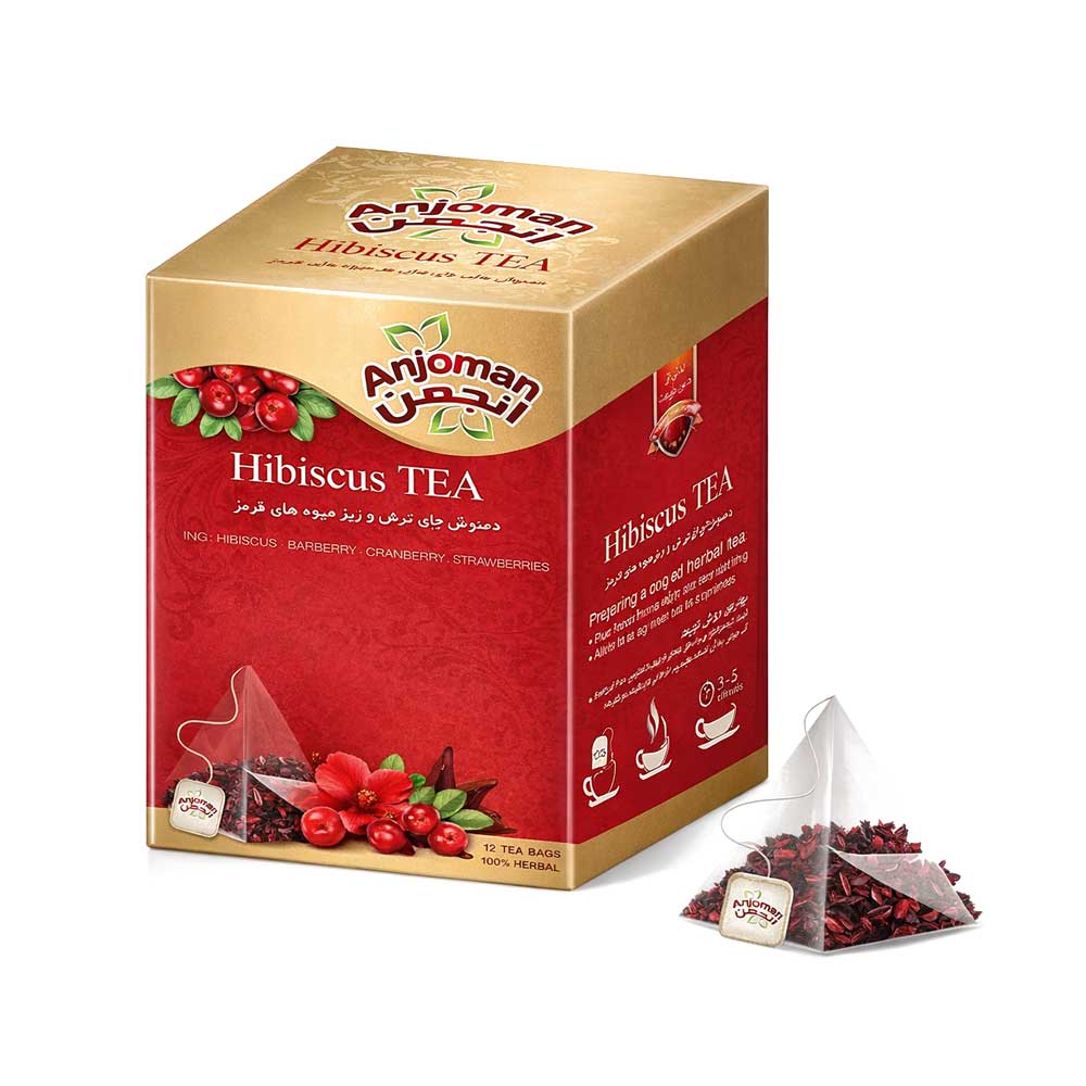 Anjoman Herbal Hibiscus Tea Bags (12 Bags)
