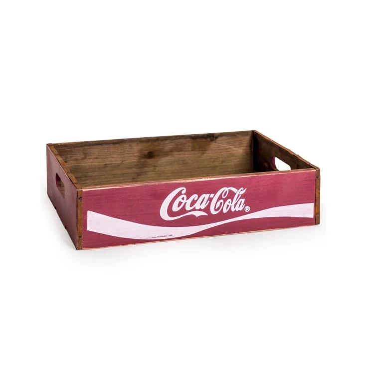 Antiqued Red Cola Wooden Tray (30.5cm)