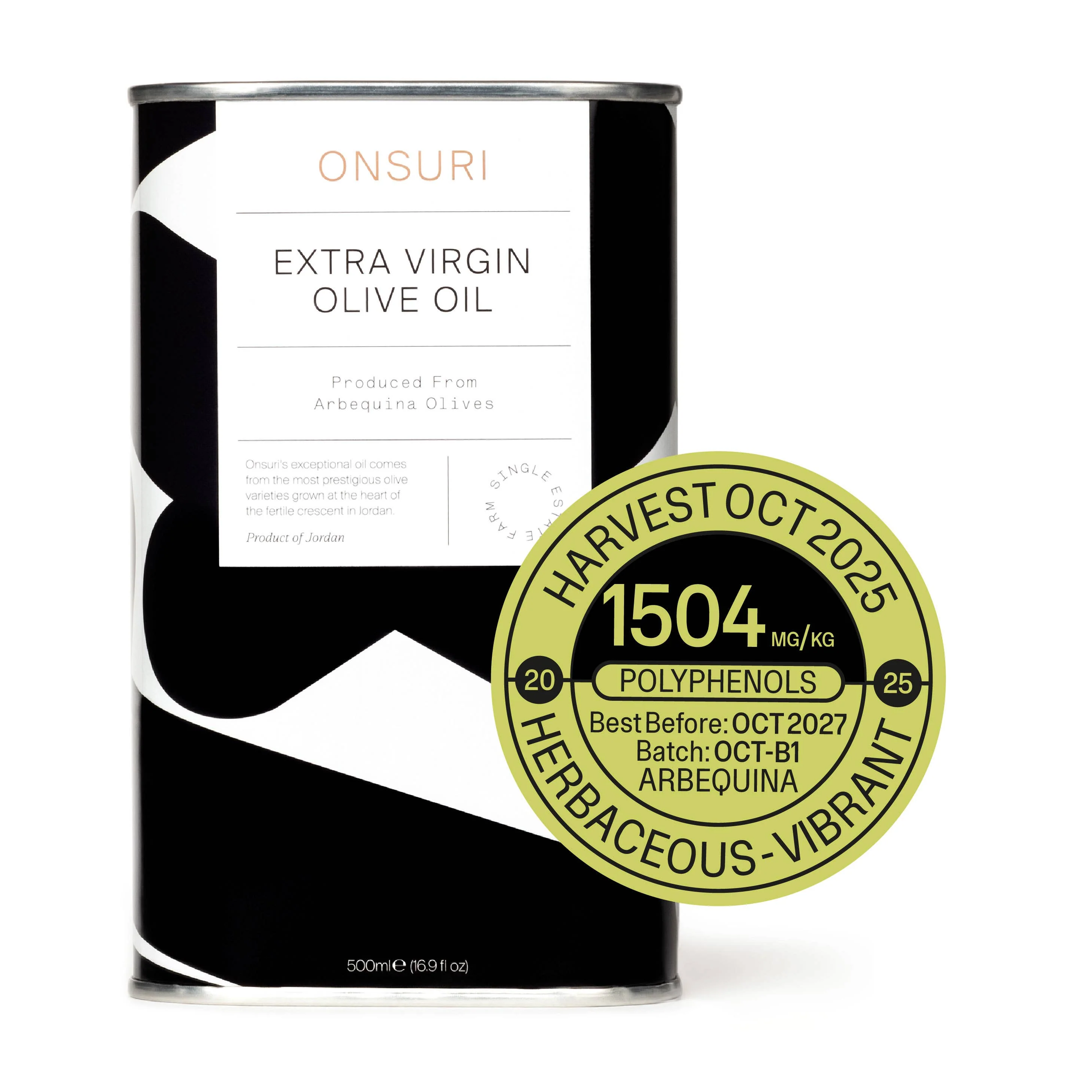 ONSURI Arbequina Extra Virgin Olive Oil (500ml)