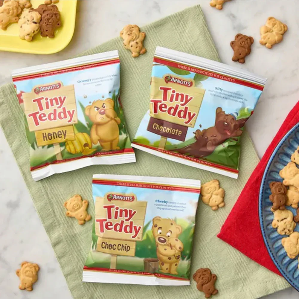 Arnott’s Tiny Teddy LunchBox Biscuits Variety Packs (42x25g) - Image 2