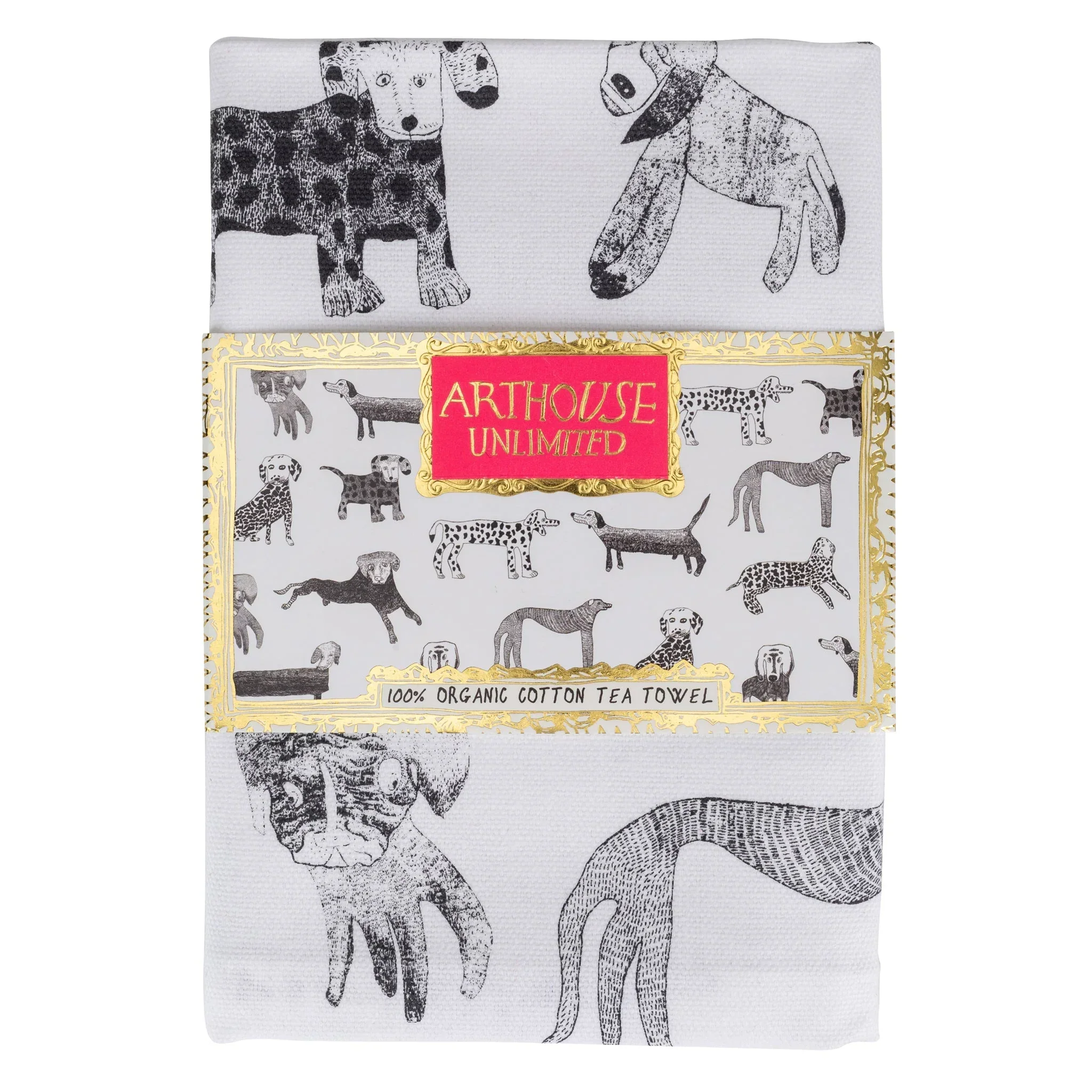 Arthouse Unlimited 100% Organic Cotton Tea Towel - Dogalicious