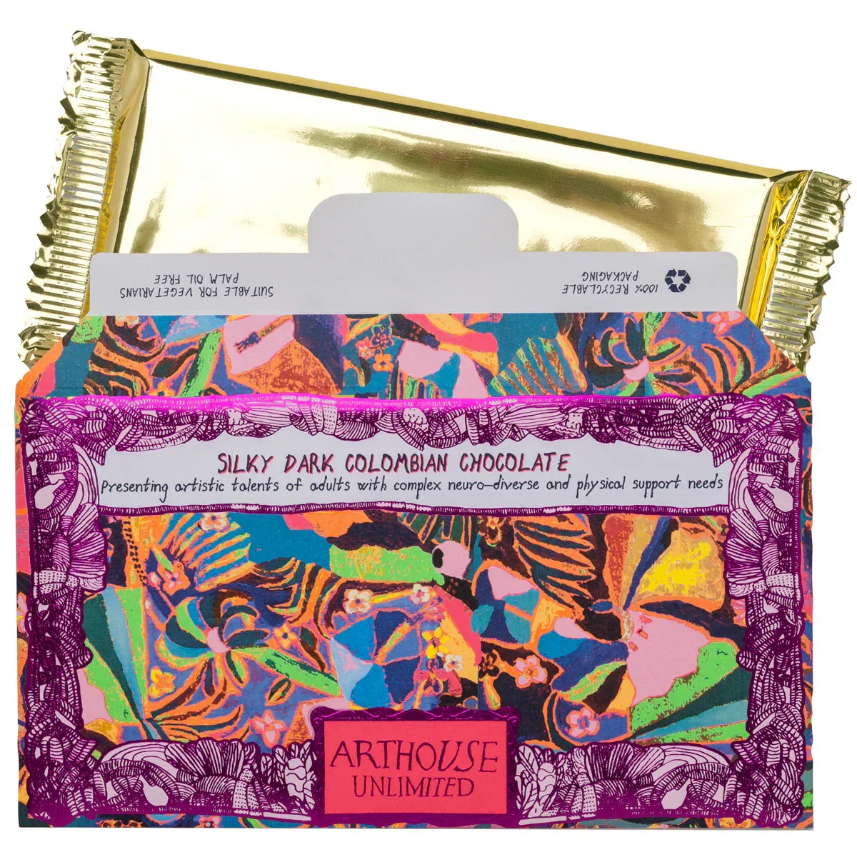 Arthouse Unlimited Silky Dark Colombian Chocolate Bar - Psychedelia (85g) - Image 3