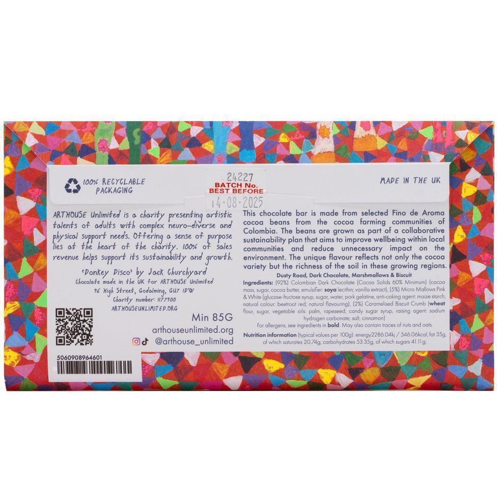 Arthouse Unlimited Silky Dark, Marshmallows & Biscuit Chocolate Bar - Dusty Road (85g) - Image 5