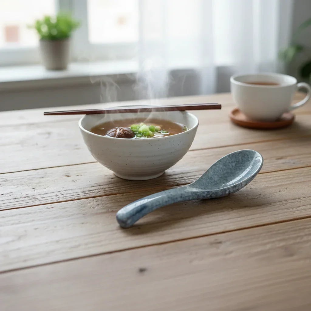 Exquisite Japanese Artisan Ceramic Soup Spoons (Set of 5) - Perfect for Ramen & Pho - Image 9