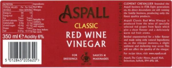 Aspall Classic Red Wine Vinegar (350ml) - Image 2