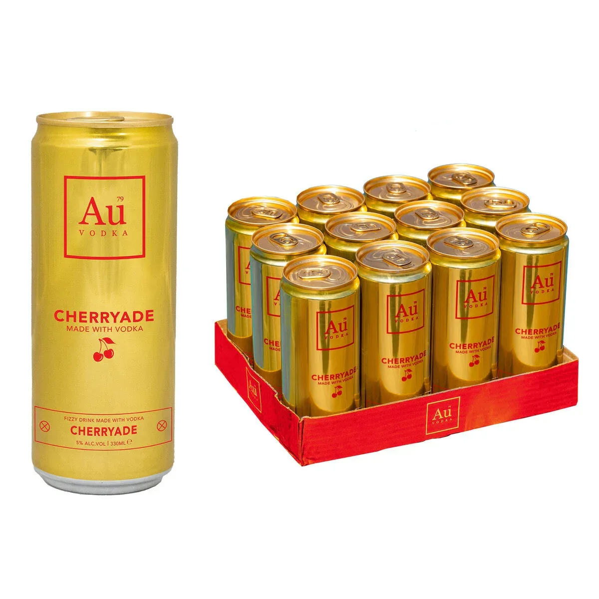 AU Vodka Cherryade - 5% ABV (12x330ml)