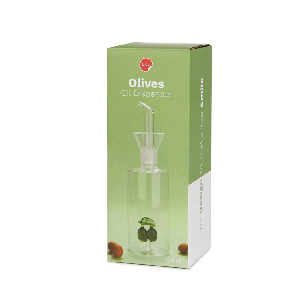 Balvi Non Drip Glass Olives Cruet Bottle (350ml) - Image 6