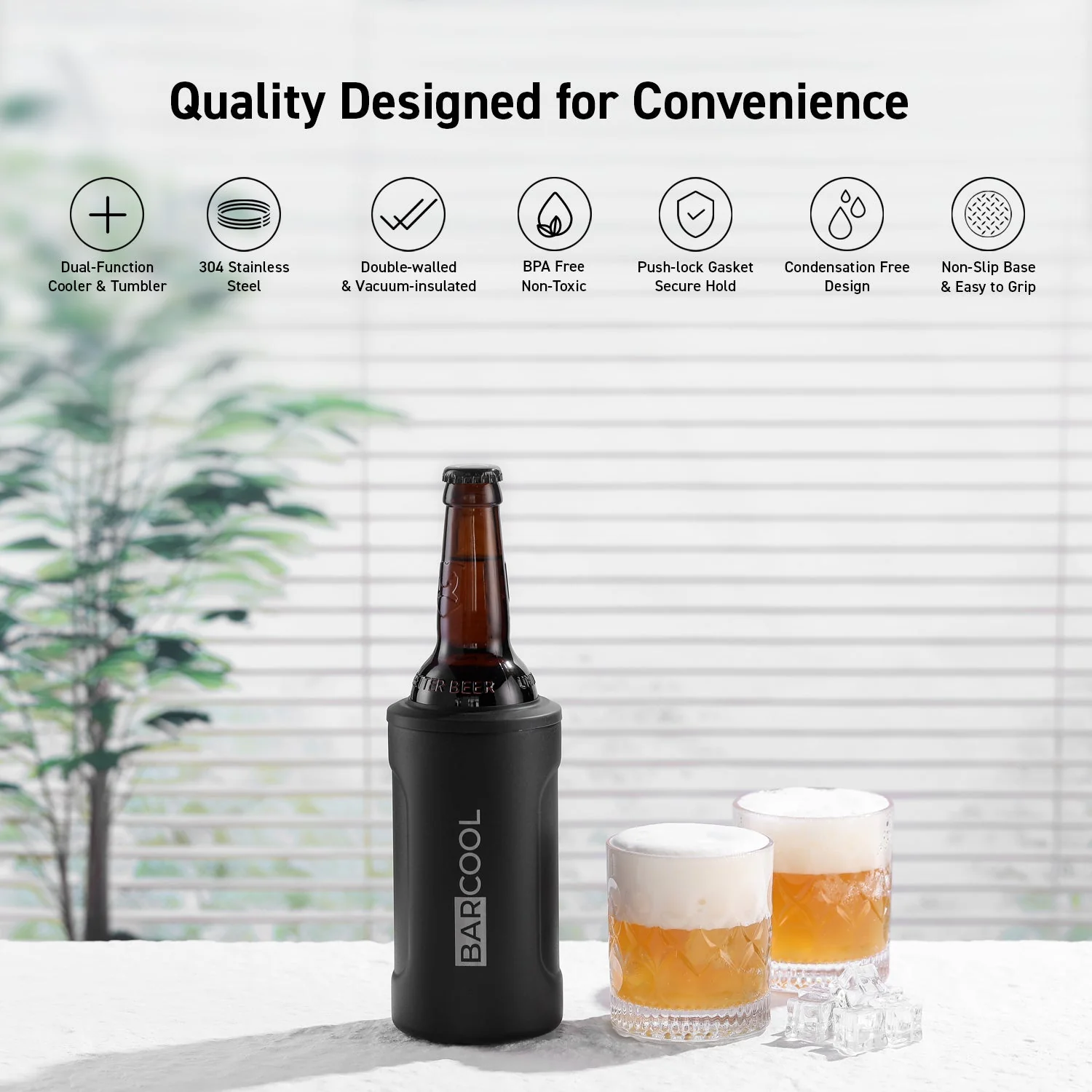 Barcool Insulated Beer Cooler and Tumbler with Opener - Image 4
