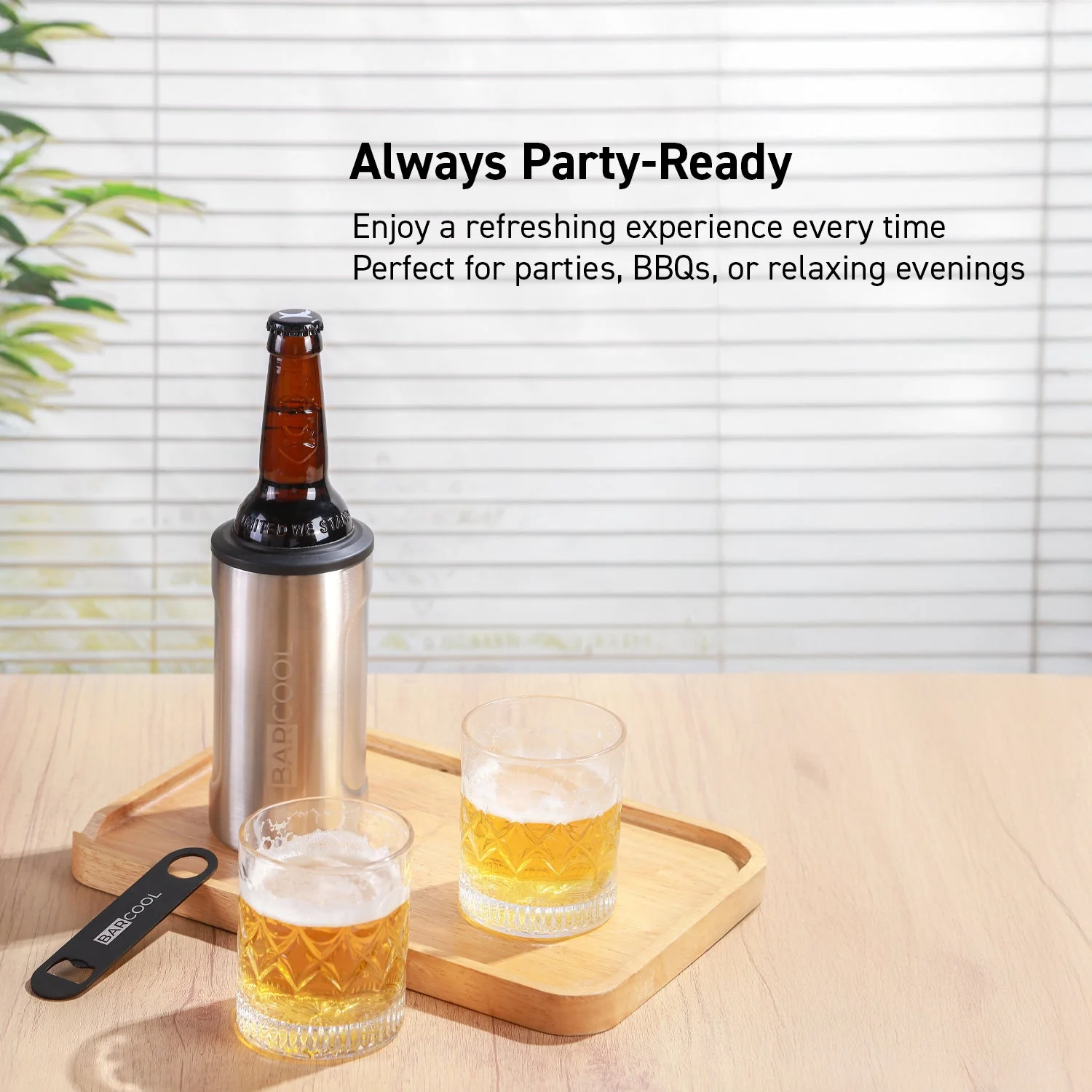 Barcool Insulated Beer Cooler and Tumbler with Opener SS - Image 9