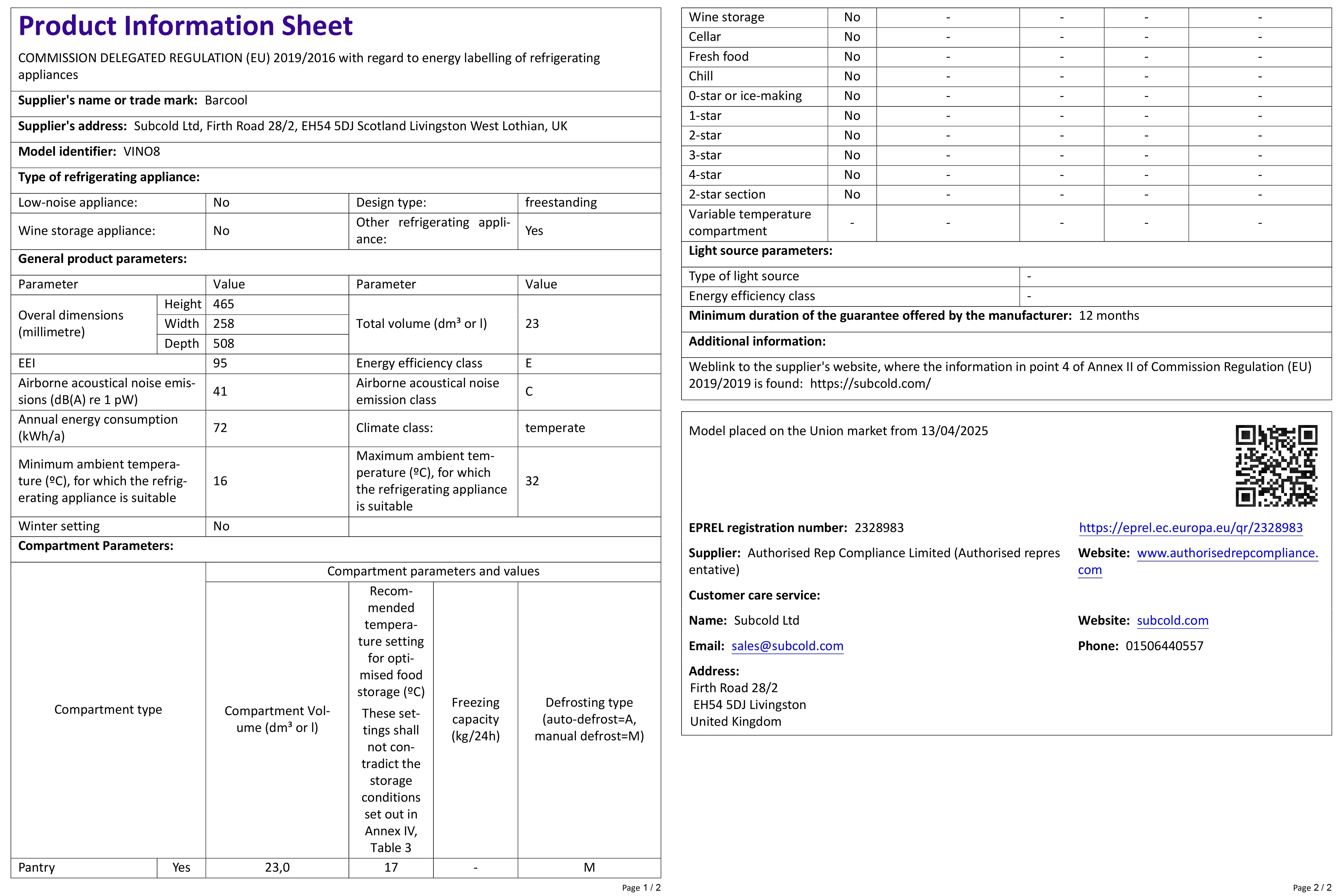Barcool Vino8 LED Wine Cooler - Image 14