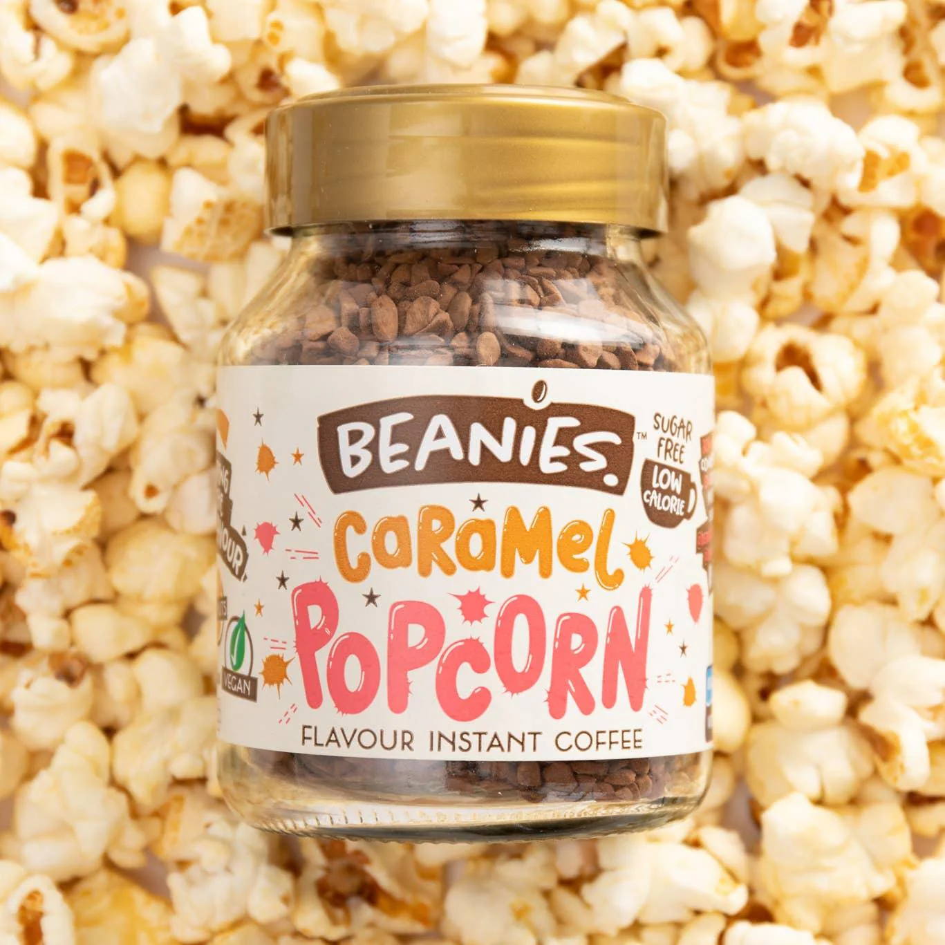 Beanies Flavoured Instant Coffee 50g - Caramel Popcorn - Image 2