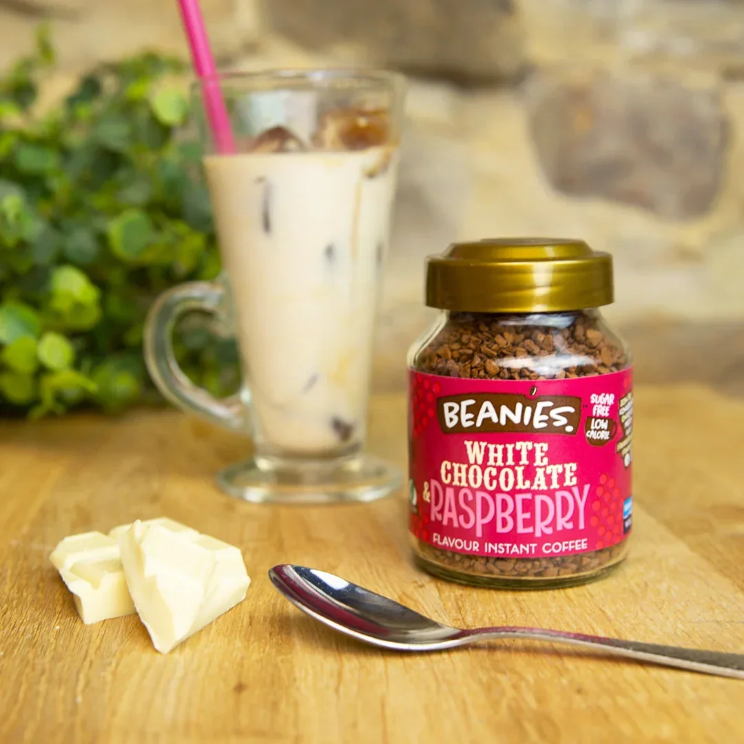 Beanies Flavoured Instant Coffee 50g - White Chocolate & Raspberry - Image 3