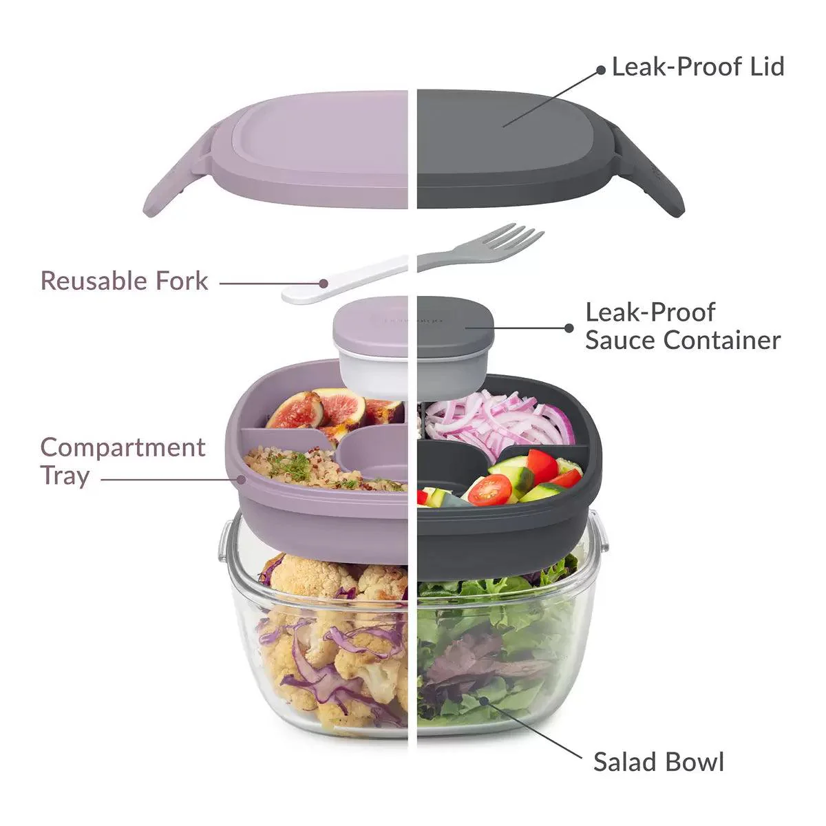 Bentgo All-In-One Glass Salad Container, 2 Pack - Image 4