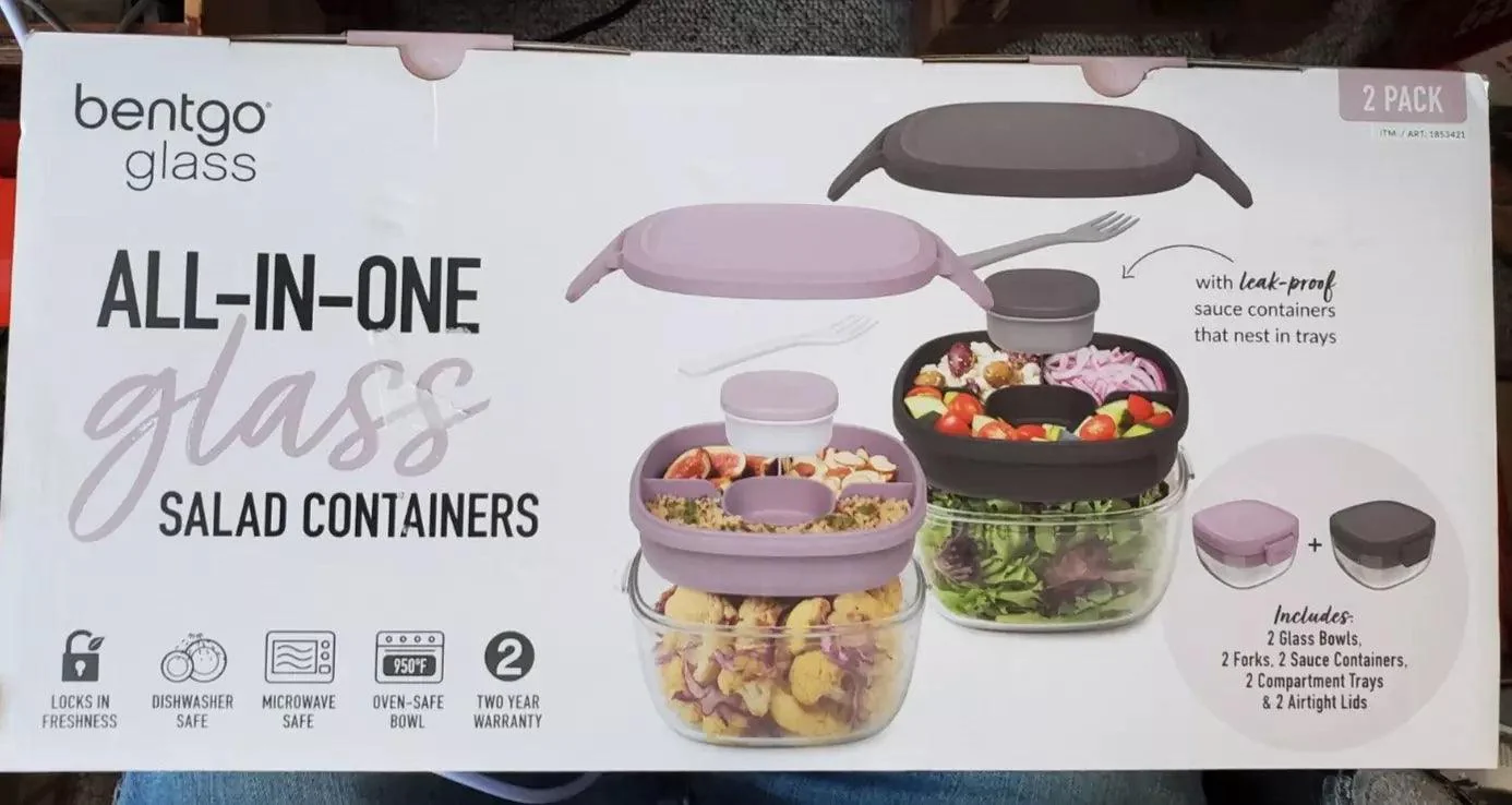 Bentgo All-In-One Glass Salad Container, 2 Pack - Image 5