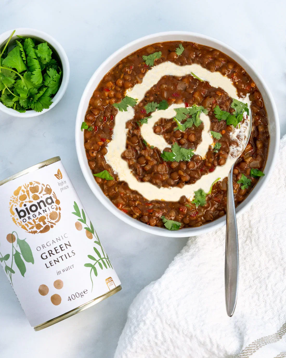 Biona Organic Green Lentils (400g) - Image 2
