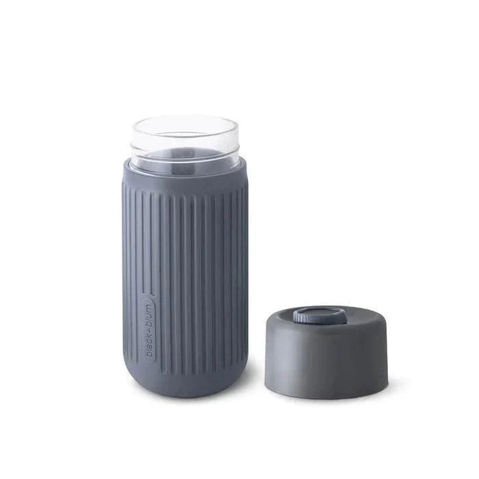 Black+Blum Glass Travel Cup With Silicone Cover (340ml) - Slate - Image 2
