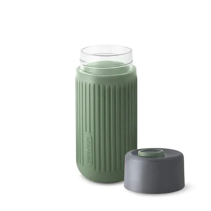 Black+Blum Glass Travel Cup With Silicone Cover (340ml) - Slate - Image 6