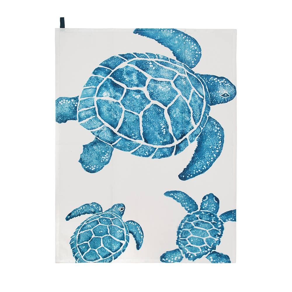 BlissHome - Creatures Tea Towel - Whale and Turtle Towel (set of 2) - Image 2