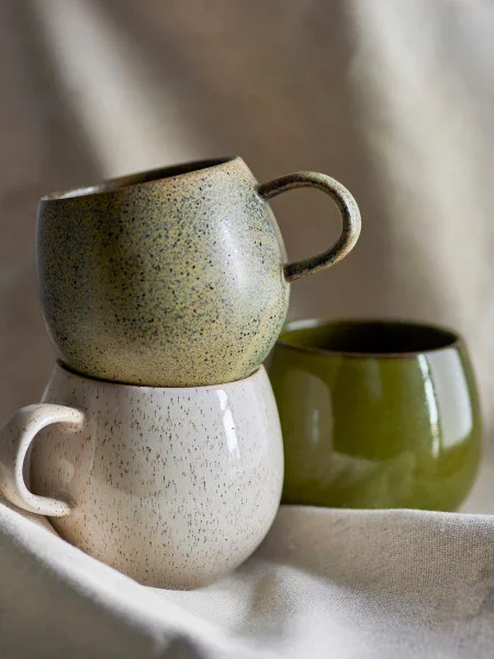 Bloomingville - Addison Mug, Green, Stoneware (Set of 3) - Image 5