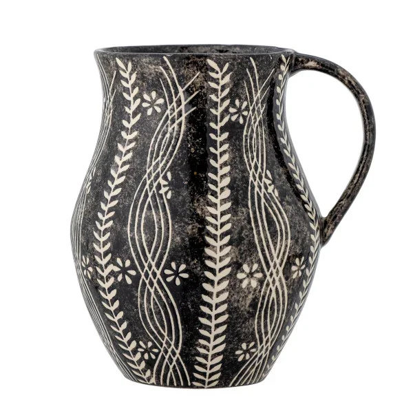 Bloomingville - Aswan Jug, Black, Stoneware (21.5cm)