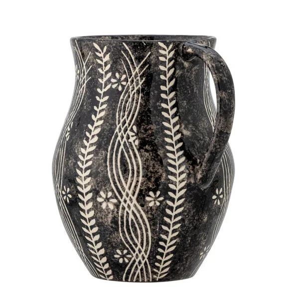 Bloomingville - Aswan Jug, Black, Stoneware (21.5cm) - Image 2