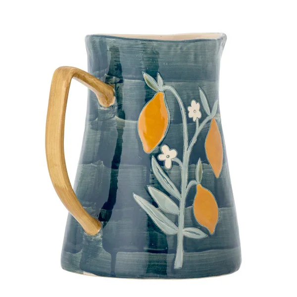 Bloomingville - Feriha Jug, Blue, Stoneware (24cm) - Image 2