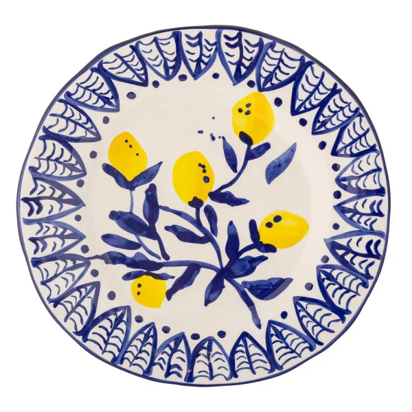 Bloomingville - Maxima Plate, Blue, Stoneware (27cm) - Image 3