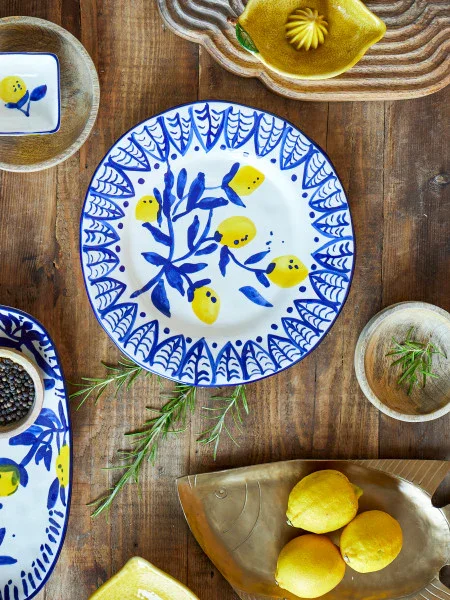Bloomingville - Maxima Plate, Blue, Stoneware (27cm) - Image 4