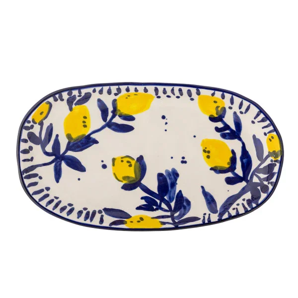 Bloomingville - Maxima Serving Plate, Blue, Stoneware (29cm) - Image 2