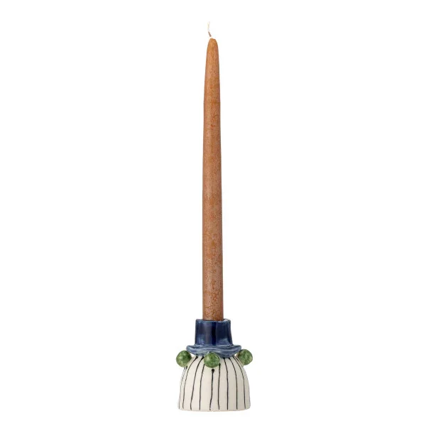 Bloomingville - Tacana Candle Holder, Blue, Stoneware (9cm) - Image 2