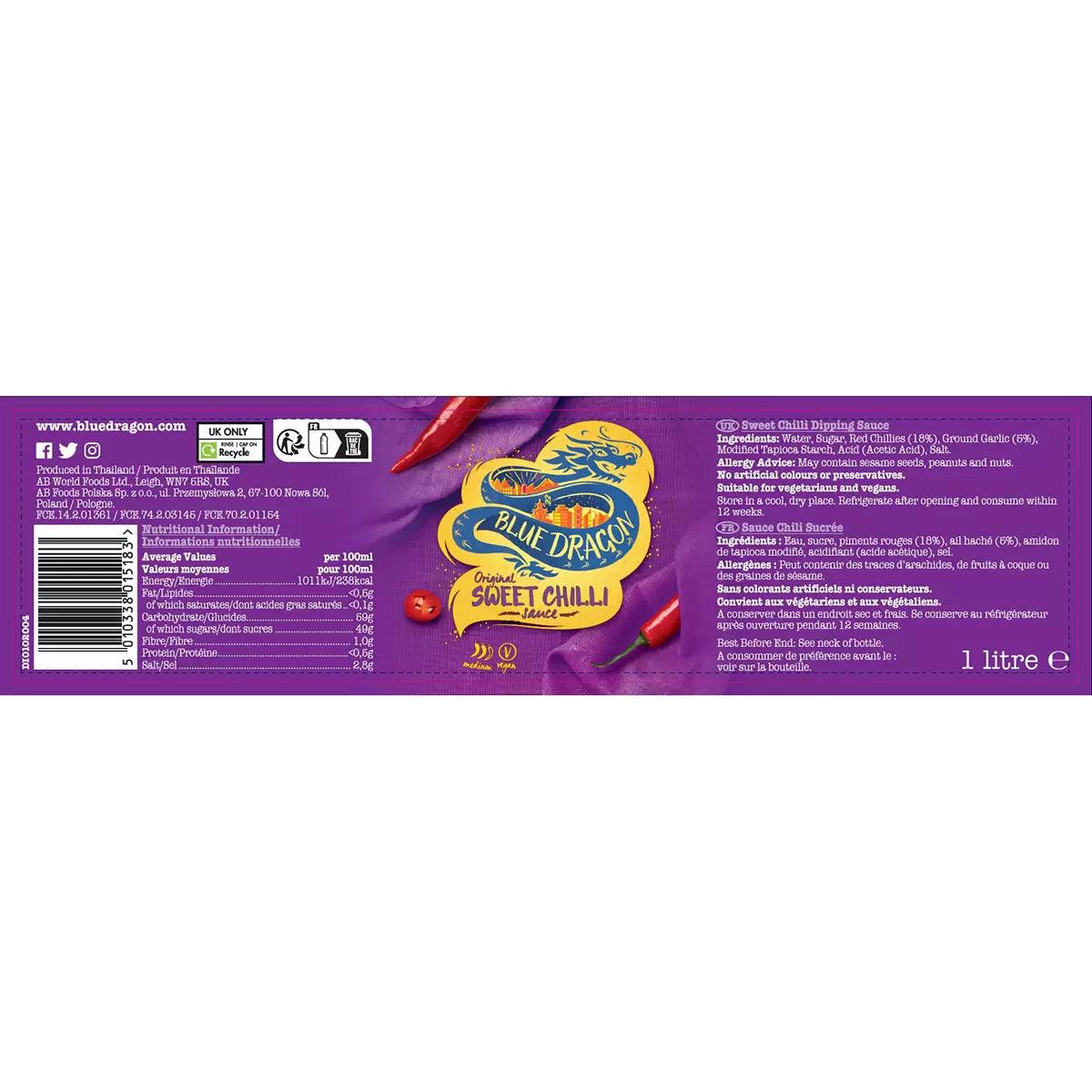 Blue Dragon Sweet Chilli Dipping Sauce (2x1L) - Image 3
