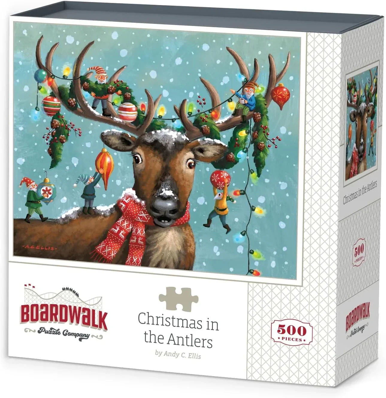 Boardwalk 500 Piece Jigsaw Puzzle - Christmas in The Antlers