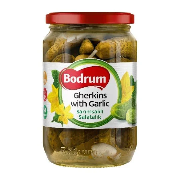 Bodrum Gherkins With Garlic (680g)