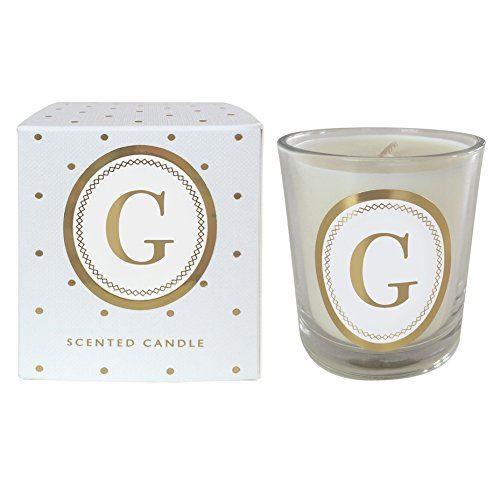 Bombay Duck Alphabet Candle Votive Gold Spots Letter G