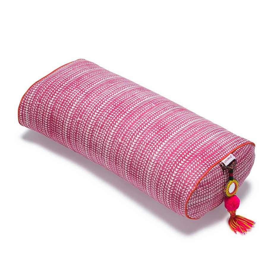 Chattra Oval Bolster - Fuchsia Kikri - Image 2