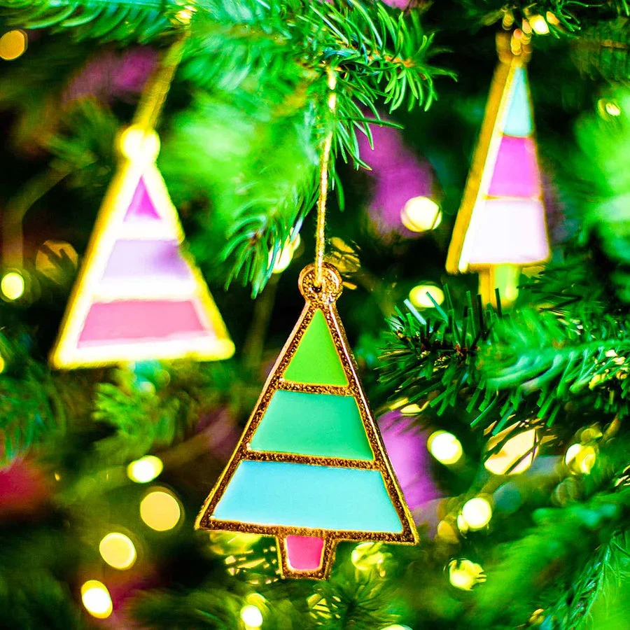 Bombay Duck Christmas Tree Enamel Decorations - Set of 3 - Image 2