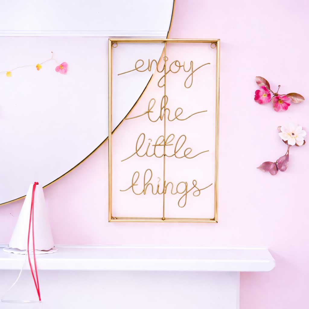 Bombay Duck - Enjoy The Little Things Metal Word Art (32√ó17cm) - Image 2